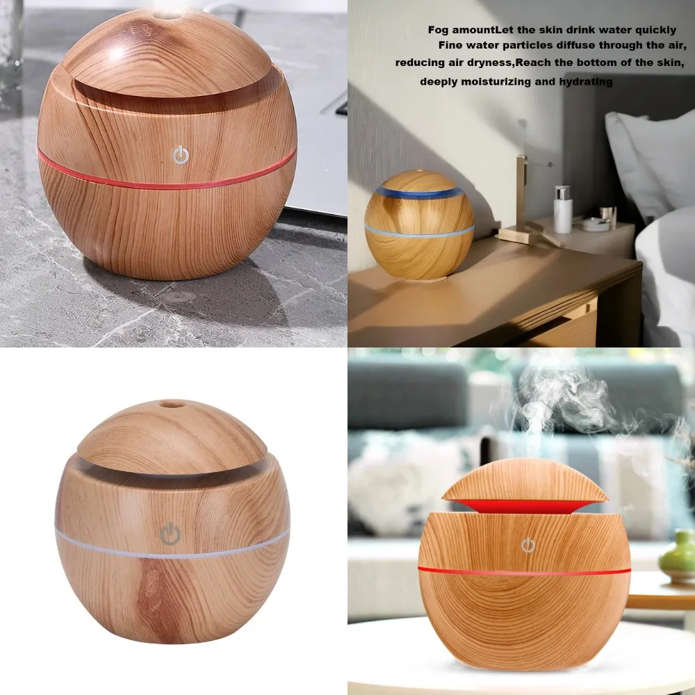 

YAIAWISU 1 шт. светодиодный диффузор-увлажнитель воздуха с 7-цветным ночником, диффузор эфирного масла с питанием от USB, тихий автоматическое выключение, мини