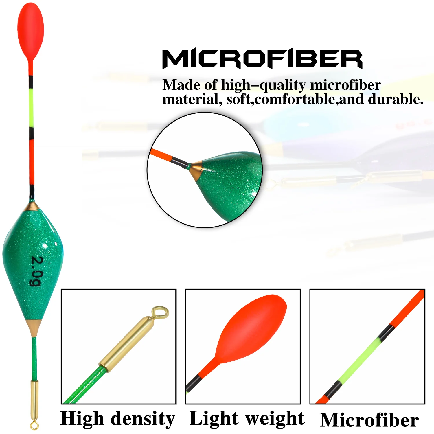 Sougayilang 10 قطع ستوكات المهنية العمودي الصيد تعويم مجموعة متعددة الوظائف إغراء الملحقات لتجربة قسط