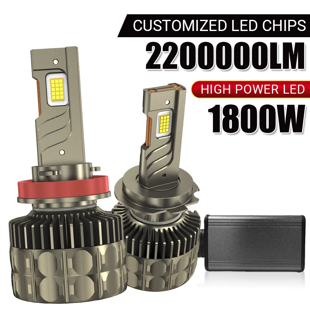 

1800 Вт 2200000LM Canbus H4 H7 H1 LED H8 H9 H11 9005 9006 9012 HB3 HB4 Автомобильные светодиодные фары Авто противотуманные фары Светодиодные лампы 6000K 12V