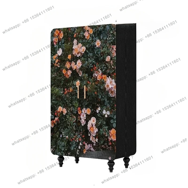 

yj32 Opposite door solid wood hanging wardrobe custom living room bedroom bedside storage locker