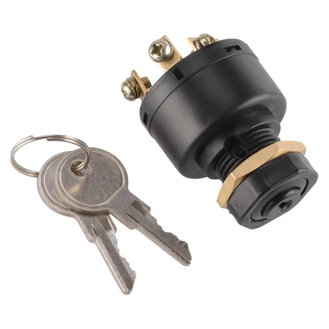 Ignition Starter Switch & 2 Keys & Terminal Block Fit For Marine Boat Yacht Johnson Evinrude Push to Choke Inboard Outboard