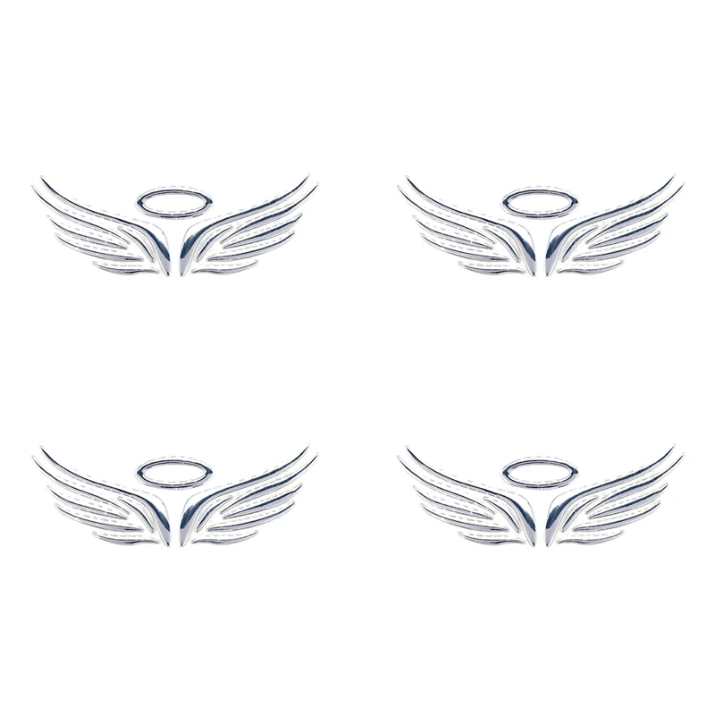 4X 3D Angel Fairy Wings Car Auto Truck Logo Emblem Badge Decal Sticker 3 Colors