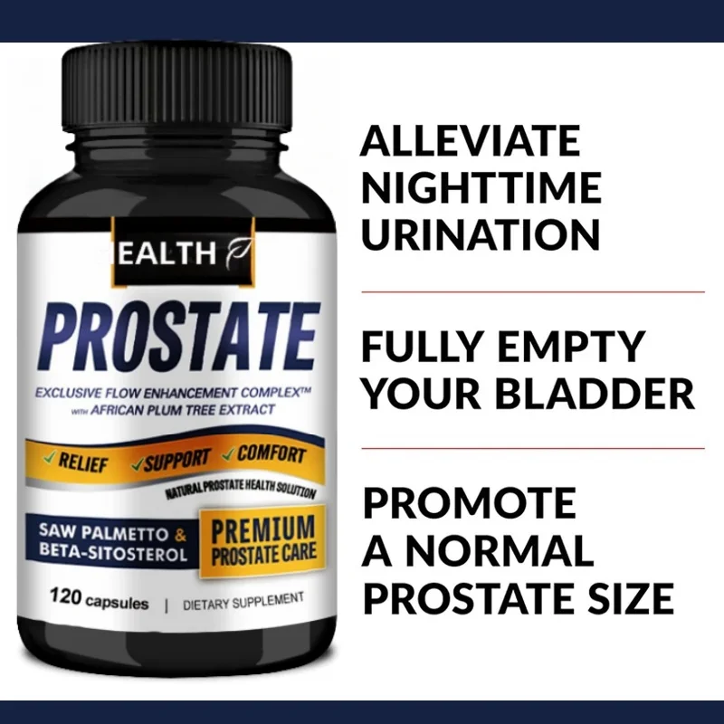 Prostate Saw Palmetto and Beta Sitosterol Supplement Men's Prostate Health Support Size Supports Urinary Relief Bladder Control