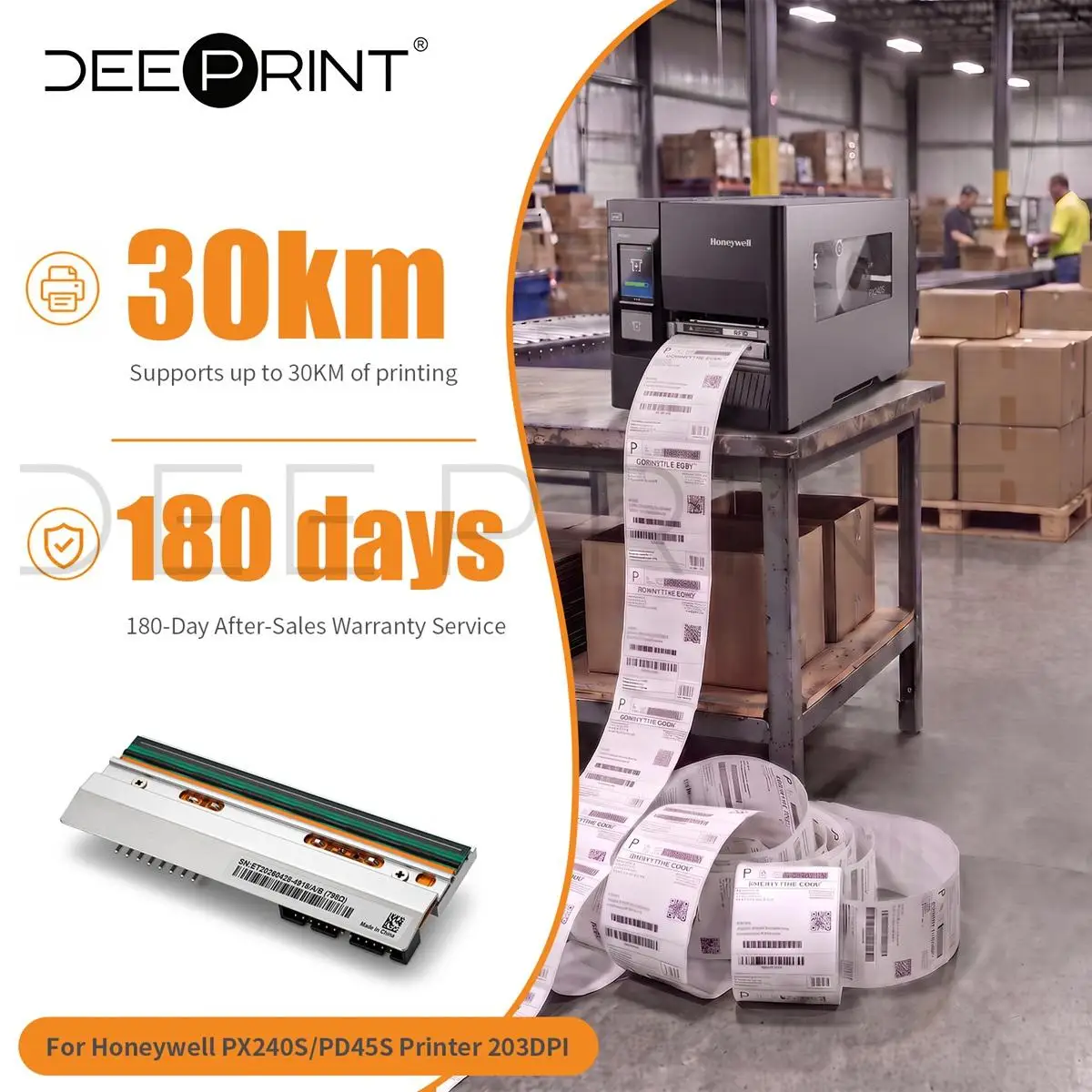 50177476-001 203DPI Thermal Printhead for Honeywell PX240S PD45S Barcode Label Printers Print Head | 3-Month Warranty