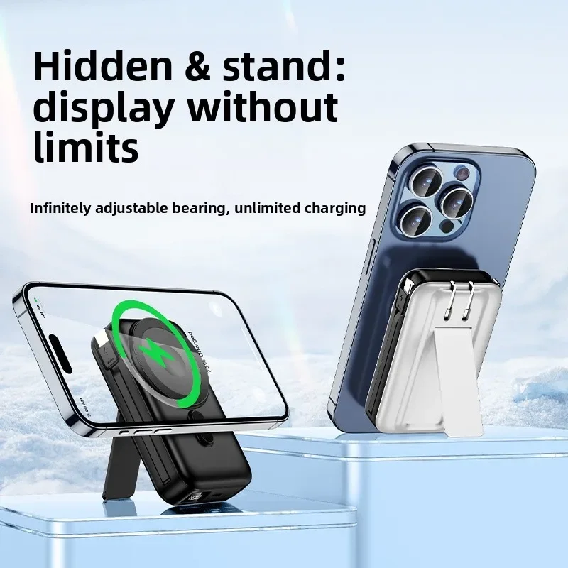 22.5W Fast Charging Power Bank 10000mAh with AC Plug with 2 Lines Portable External Battery for IPhone Xiaomi Huawei Samsung - Image 3