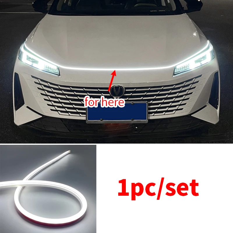 for Changan Lamore 2023 2024 Daily Running Lights Hood LED Light Strip Dynamic Flow Steering YIDA