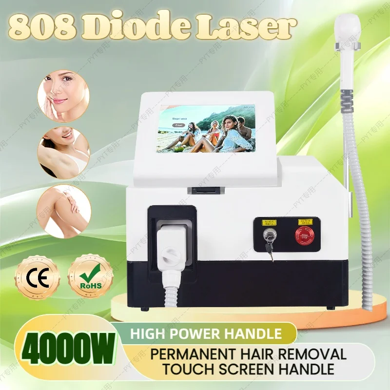 

808NM Alexandrite Hair Removal Diode Laser Machine 4000W Freezing Point Ice Platinum Whole Body Face Permanent Painless Epilator