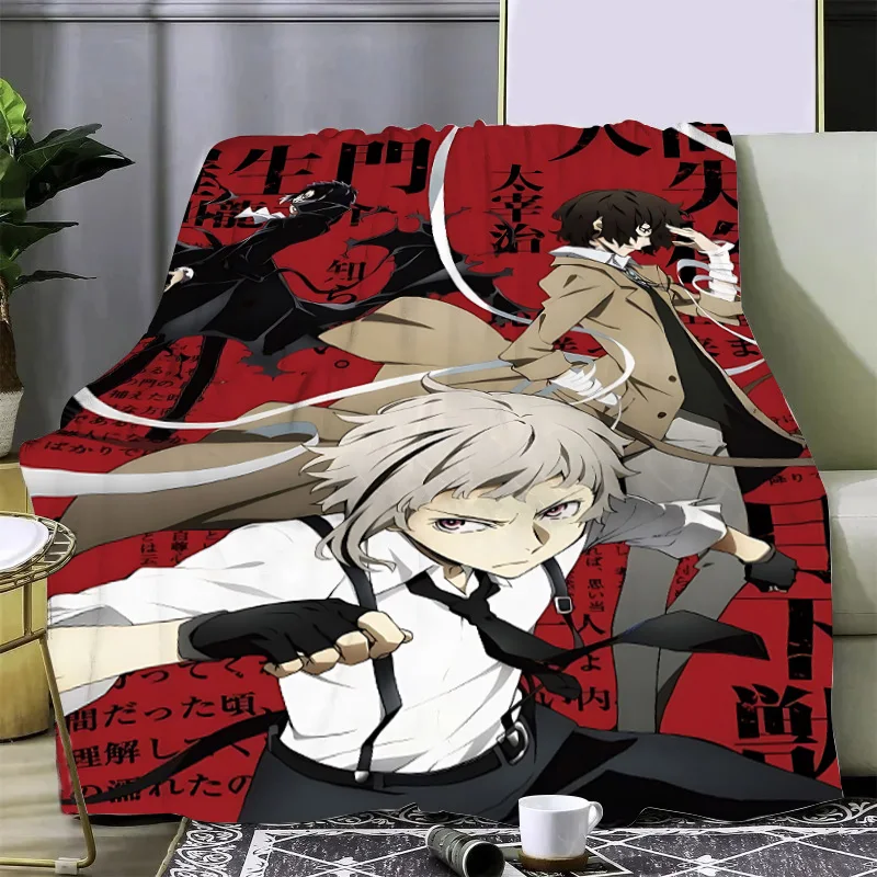 Anime Bungo Stray Dogs Printed Blanket Picnic Blankets Warm Blanket Soft and Comfortable Blanket Home Travel Birthday Gift