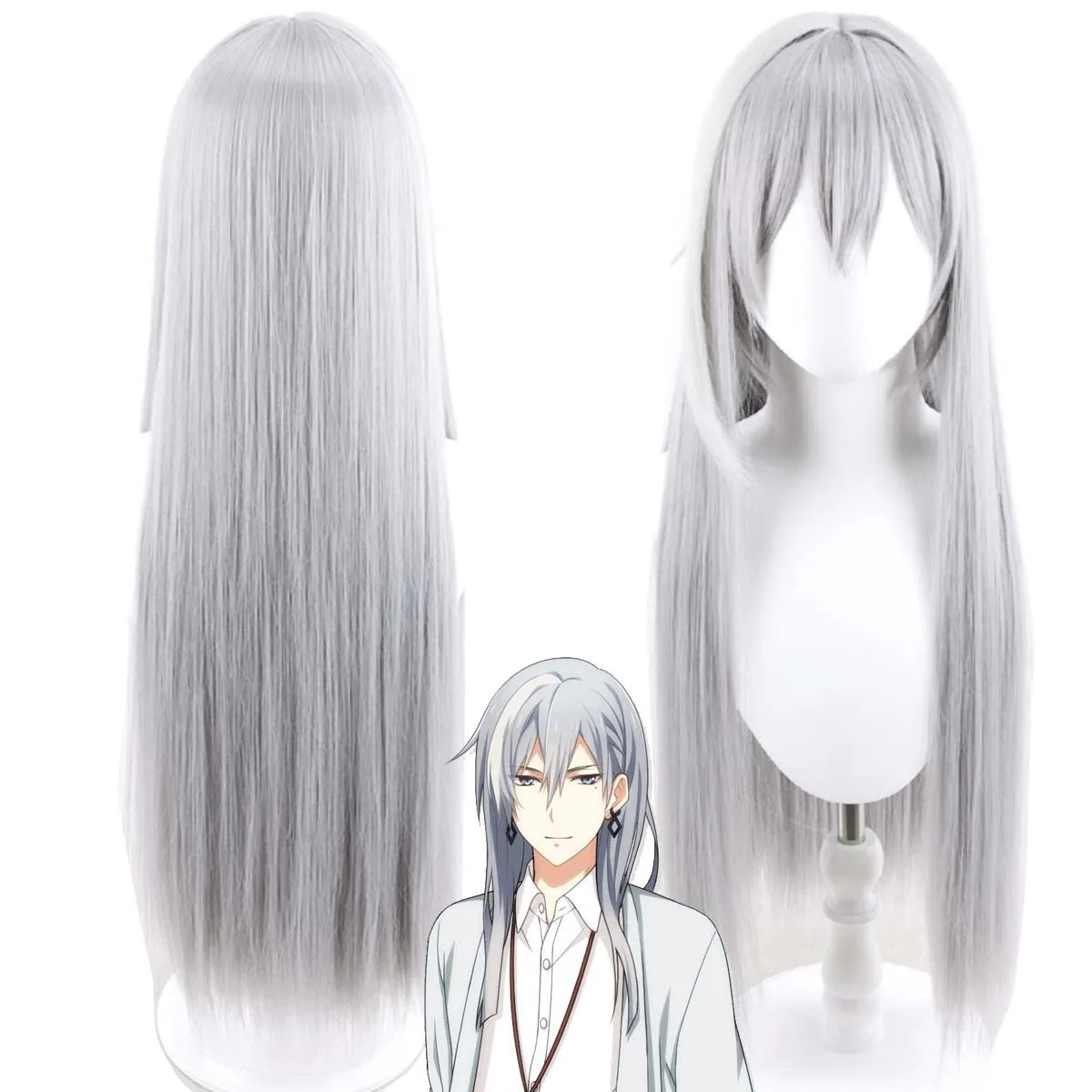 Halloween Role Play Anime idolish7 Cosplay Yuki Orikasa Heat Resistant Synthetic Hair Wig