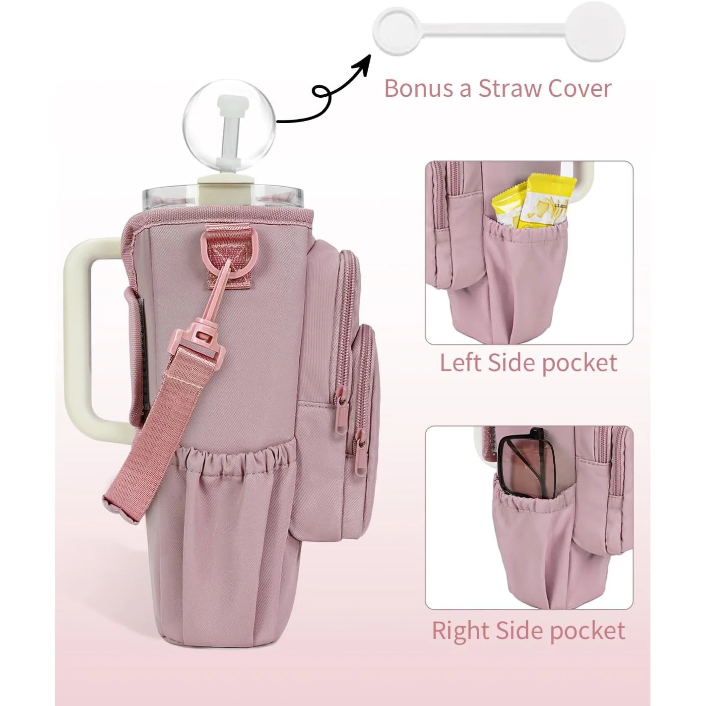 Hot Sale Thermal Insulation Water Bottle Bag Kettle Outdoor Hiking Camping Water Cup Adjustable Messenger Bag Thermos Cup Cover