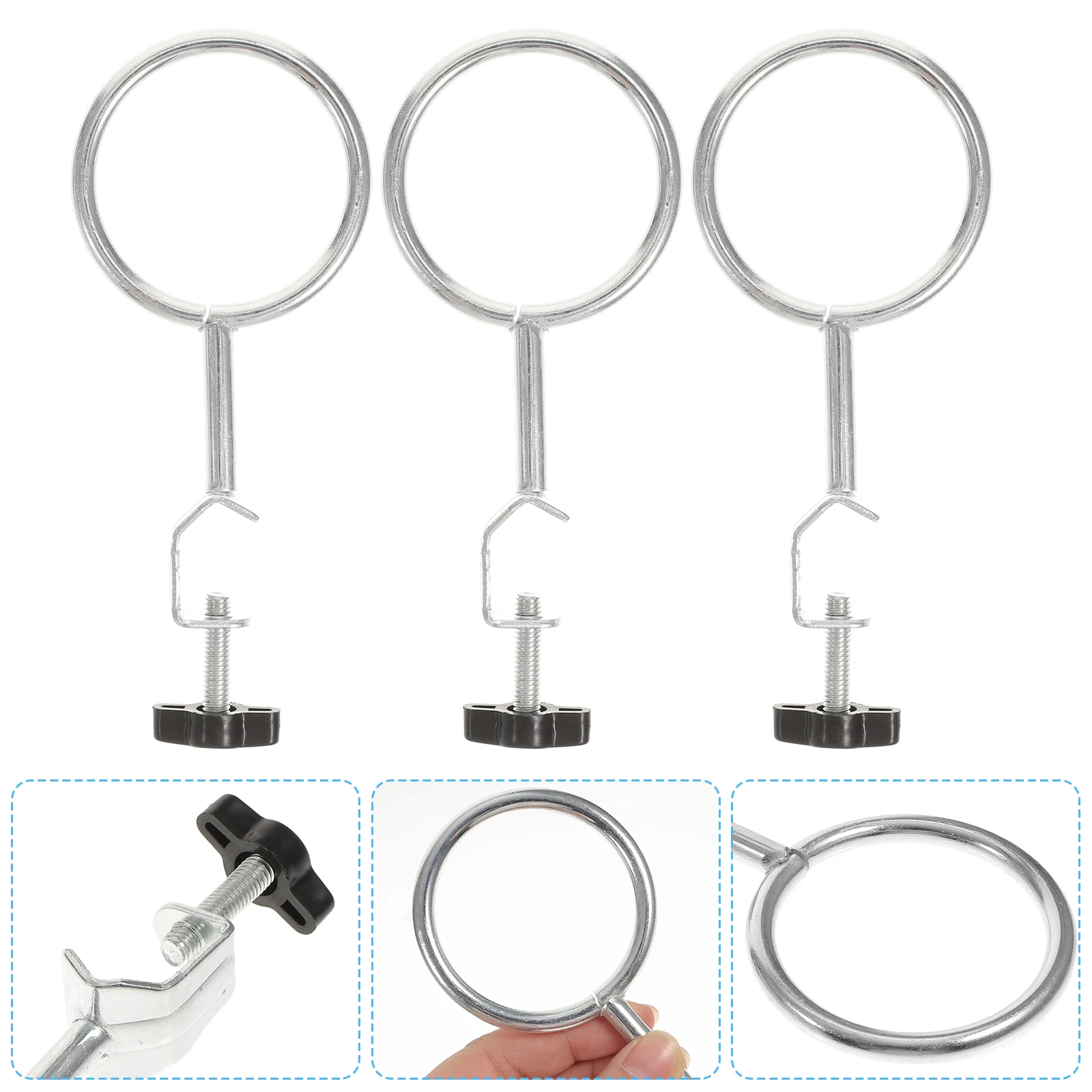 

Iron Ring Accessories Sturdy Flask Instrument Equipment Labs Stand Holders Experiment Laboratory Beakers