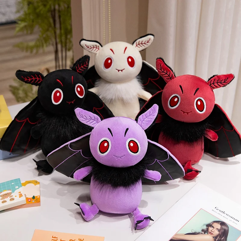 Bat Moth Plush Toy Horror Bat Moth Man Stuffed Doll Soft Cartoon Plushie Halloween Home Decoration Collectible Gift forKid Adult - view 3