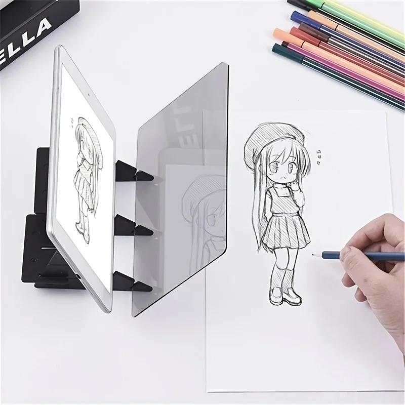 Portable Optical Drawing Copying Board Imitation Tracing With Projection Screen Learning Tool Suitable For Mobile Tablet