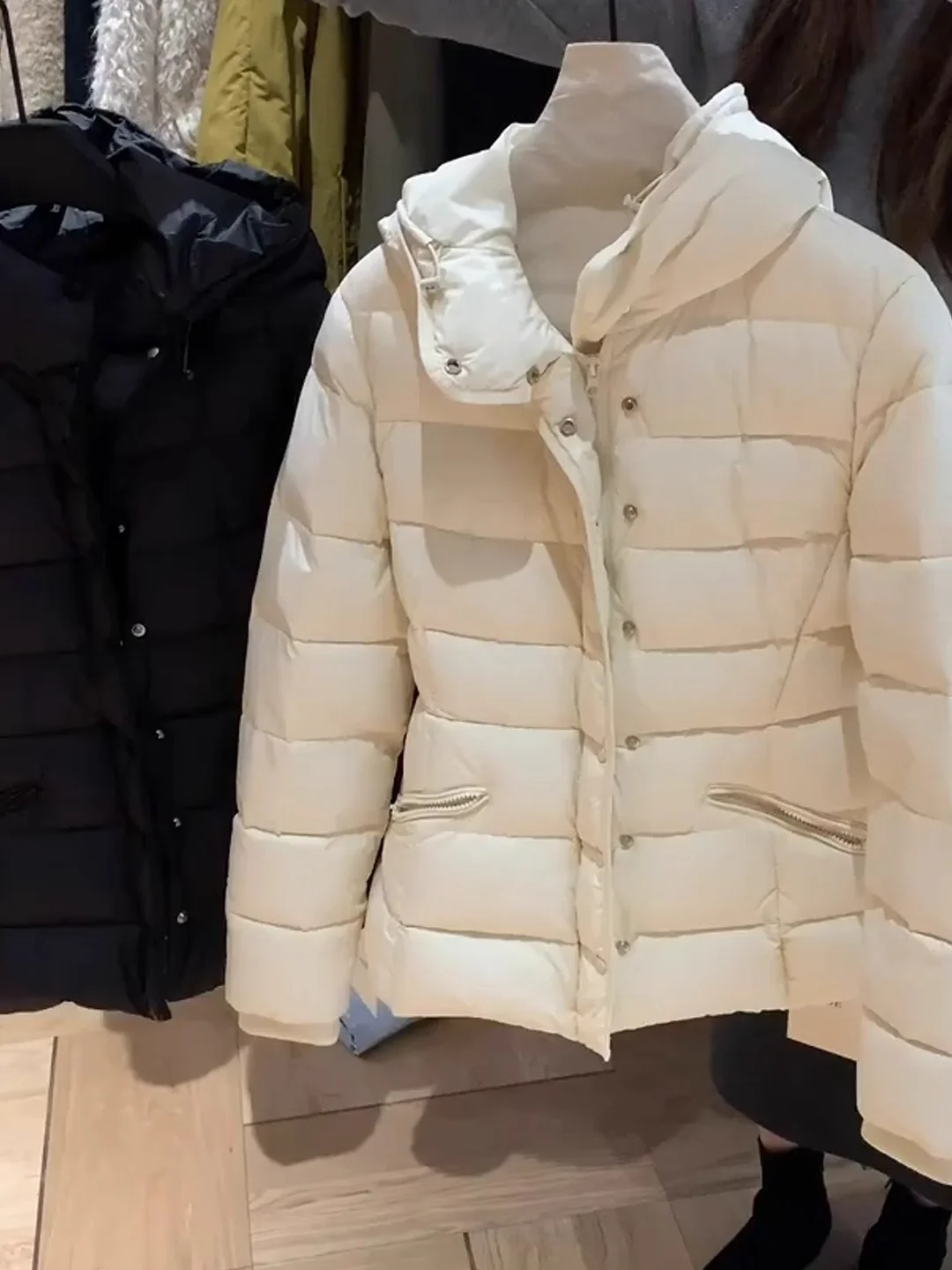 

Women's Hooded Mid-Length Cotton Jaet 2026 Winter Unique Sli Small Size ular Brand gujie Loose Fit Long Sve