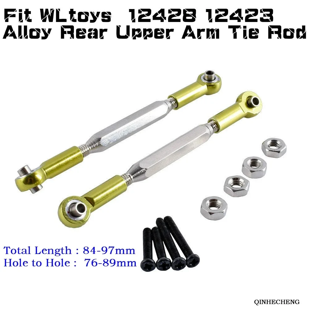 RC 0022 Alloy Rear Upper Arm Tie Rod 84-97mm Fit WLtoys 1/12 12428 12423