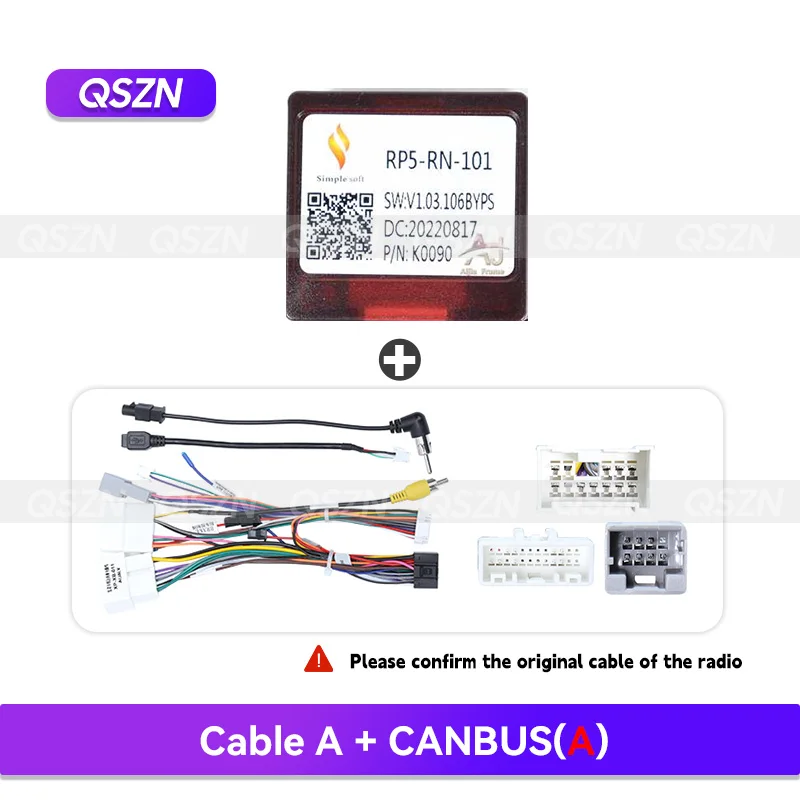 QSZN 2015-2018 For RENAULT KANGOO Car Radio 2 Din Panel Fascia Dash Frame GPS MP5 Stereo Android Player Cable Harness Canbus