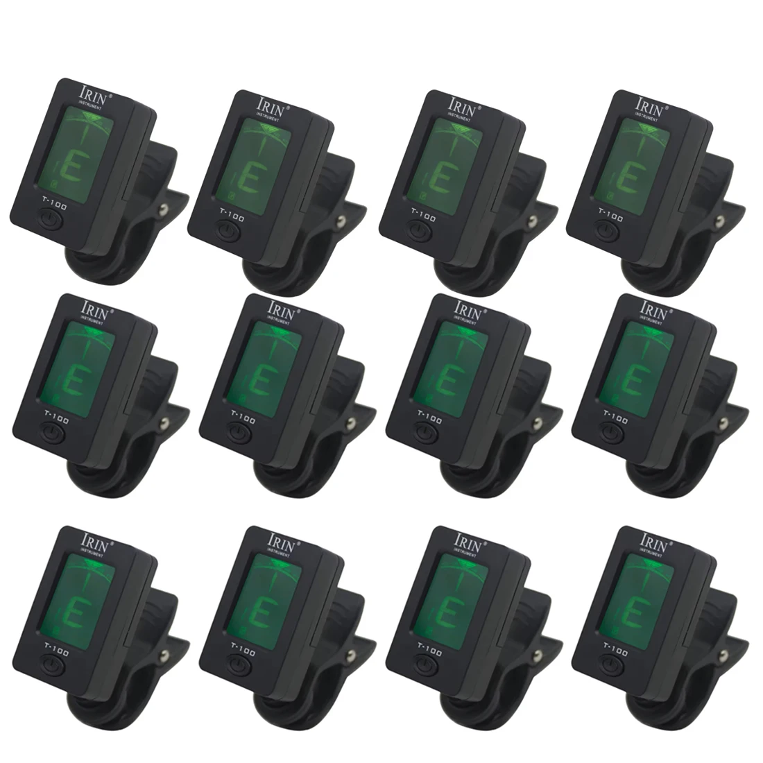 IRIN Guitar Tuner T-100 Digital Clip-On Tuner for Guitar Ukulele Bass Violin Cello Universal 360Degree Rotatable Sensitive
