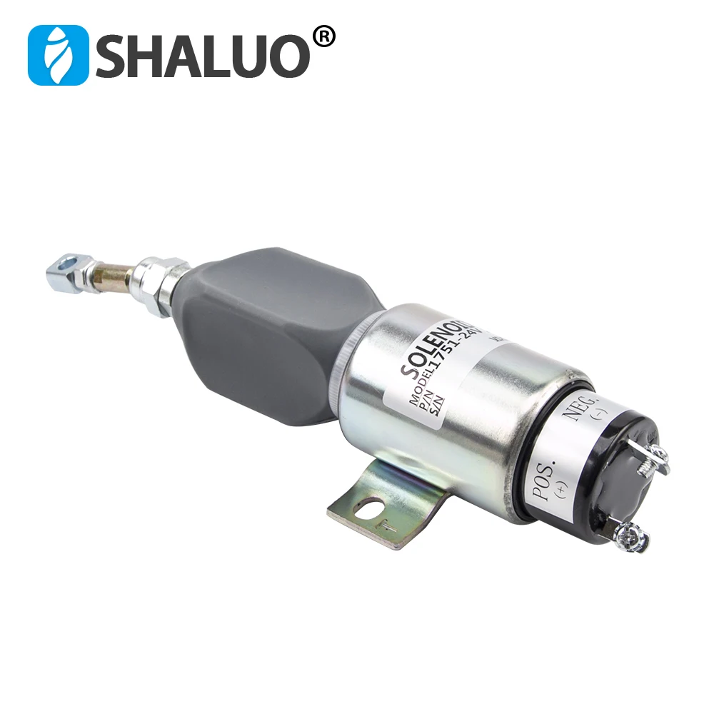 NO Type Diesel Engine Stop Solenoid Valve Electronic Flameout Fuel Cut Off Shutdown Switch Generator Accessories Parts DC12V 24V