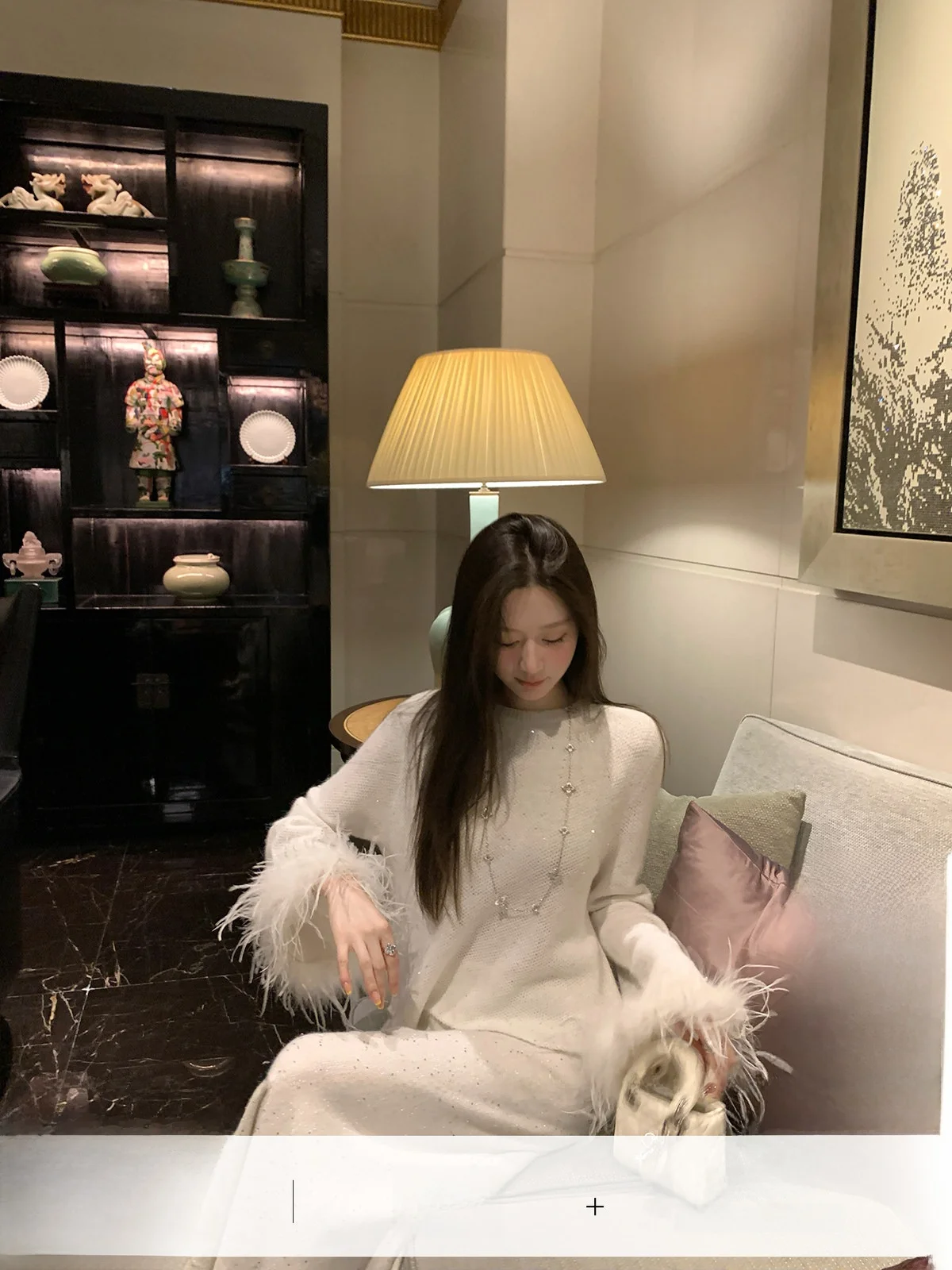 

YOLI White Knitted Woolen Sweater Women's Overhead Sle Autumn Faion Classy Lazy Vibes Comfortable Fit round Ne Long Sve