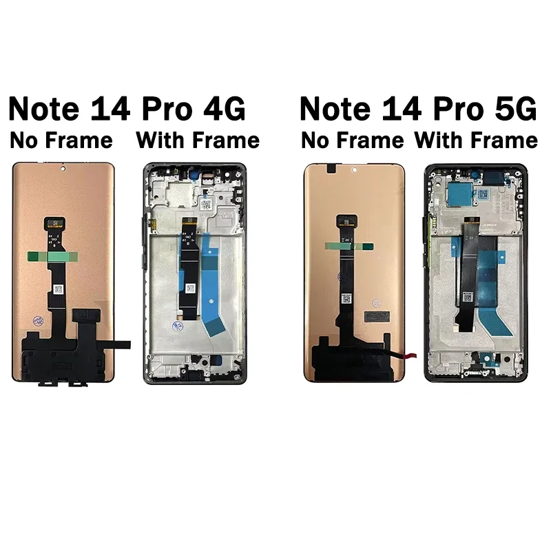 6.67 "AMOLED Note14Pro wyświetlacz dla Xiaomi Redmi Note 14 Pro 4G/5G 24116RACCG 24090RA29G LCD montaż Digitizera z ekranem dotykowym — zdjęcie produktu 5