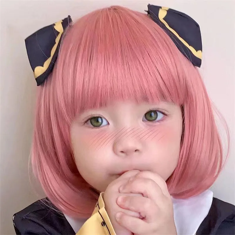 

Nia Wig Children's Wig for Girls Short Hair with BangsBOBOShort Straight Wig Head Cover
