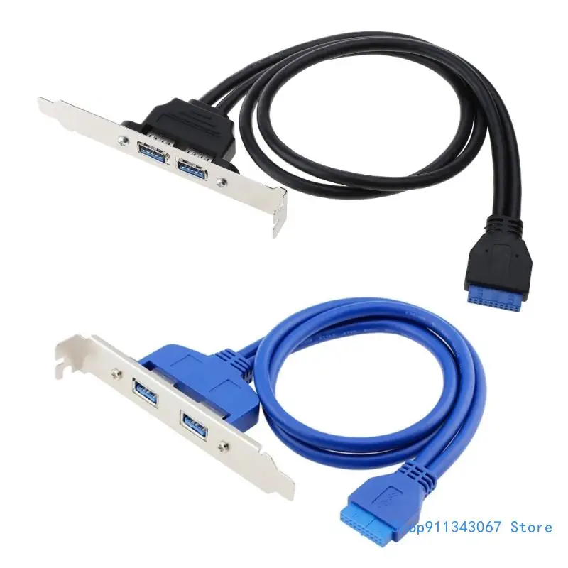 

2 Usb3.0 to 20pin Chassis Rear Pci Baffle Line Motherboard Extension Cable 5Gb Drop shipping