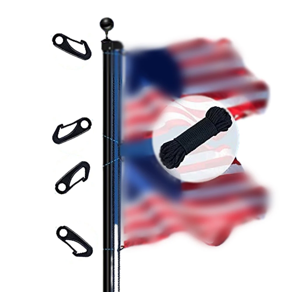 

Useful Brand New Flag Rope Parts Accessories Fittings Flag Pole Rope Nylon Pull Replacement Snap Hooks Swing Tie