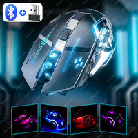 OVOZI Dual-Mode Bluetooth Mouse, Electroplating Metal Surface 2000DPI, 500mAh Rechargeable for Laptop/ThinkBook/iOS
