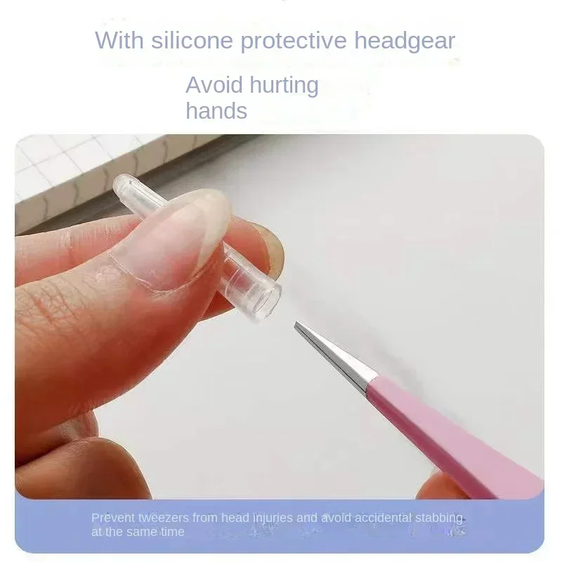 Strumento per la raccolta del trucco con strass Ciglia in acciaio inossidabile colorato Pinzette dritte + curve per adesivo per nail art Strumento per pinzette fai da te