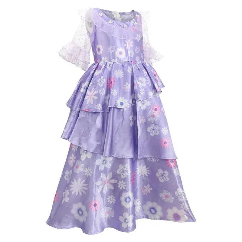 Anime Movie Encanto Madrigal Cosplay Costume Isabella Dress Mirabel Charm Adult Fancy Princess Dress Carnival Party Supply Gift
