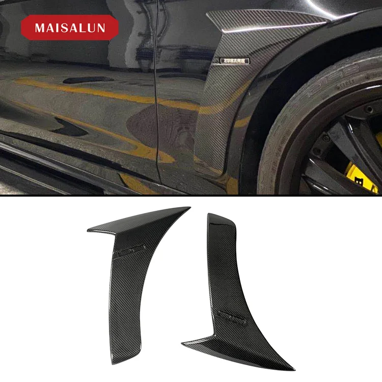 Carbon Fiber Side Fender Fin Vents Splitter For Mercedes Benz W222 S Class S63 S65 side body kit