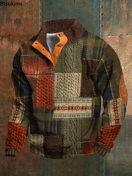 แฟชั่น 3D พิมพ์ Hoodies สําหรับผู้ชายหลวมสบายๆเสื้อแขนยาว Vintage เสื้อผู้ชายแนวโน้ม Streetwear