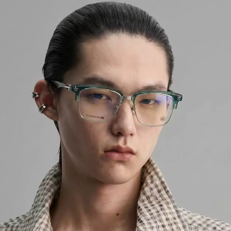 World Fashion Trend Brand Top Art Designer's Women's Luxury Glasses Casual Exquisite Retro Carving Men's Titanium Frame Eyeglass