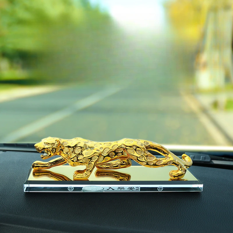 Golden Seating Car Interior Decoration Ornament Leopard Perfume Seat