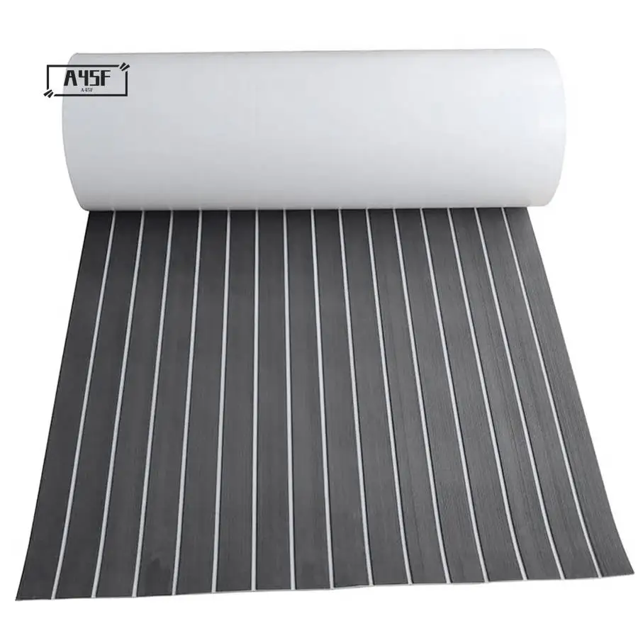 

A45F-Самоклеящаяся пена EVA из тикового дерева, настил для яхты, морской полы, синтетический напольный коврик для лодки 2400X450x6 мм