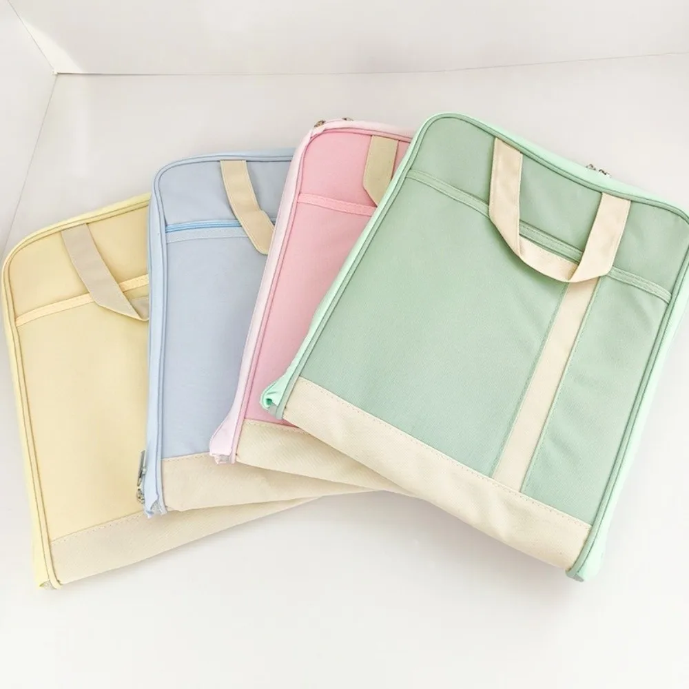 Multi-Functional Document Bags Large Capacity Solid Color Accordion Bag Exam Questions Papers Storage