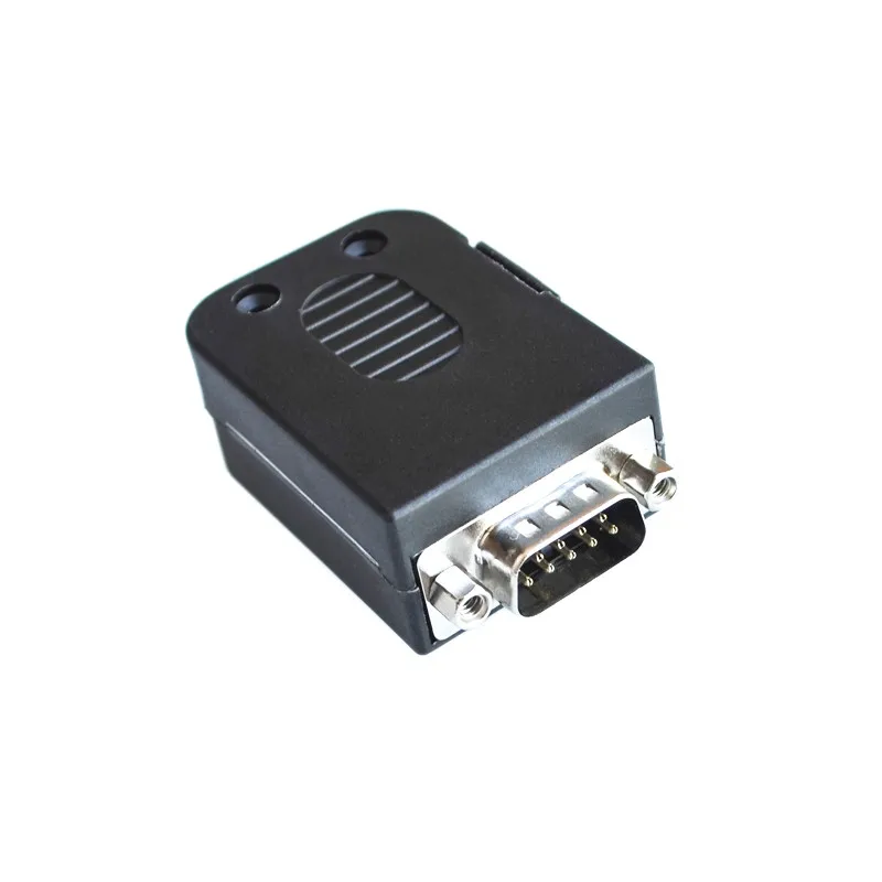 DB9 Male Head Free Welding Serial Port Adapter Head With Shell 485 Plug RS232 COM Transfer Line Terminal