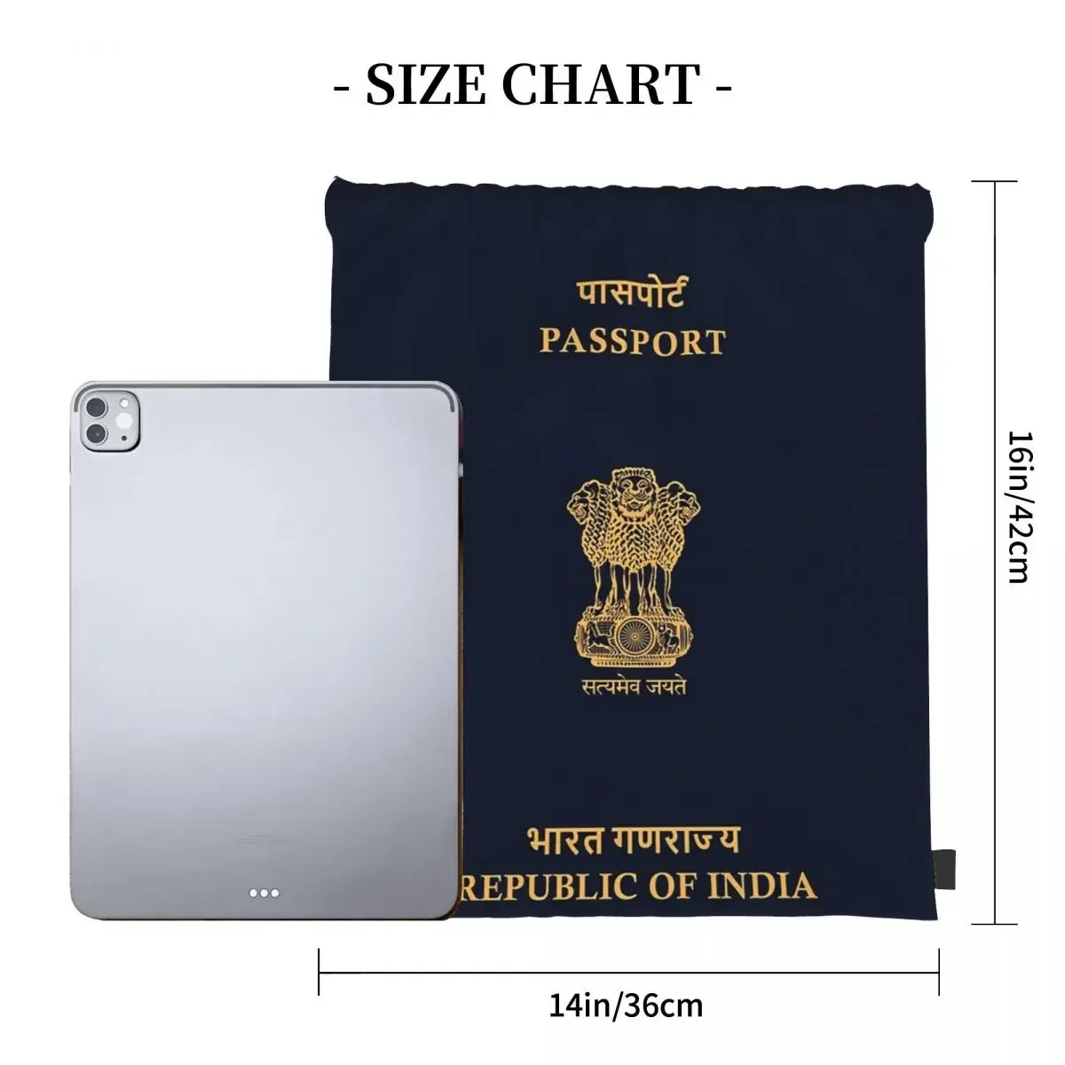 India Passport Backpacks Fashion Portable Drawstring Bags Drawstring Bundle Pocket Shoes Bag BookBag For Travel School