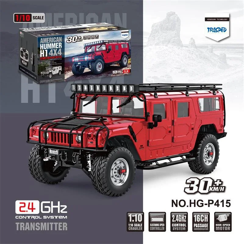 

HG P415 Standard 1/10 2.4G 16CH RC Car for Hummer Metal Chassis Off-road Vehicle Crawler Climbing Model Adult Kids Toy Gifts