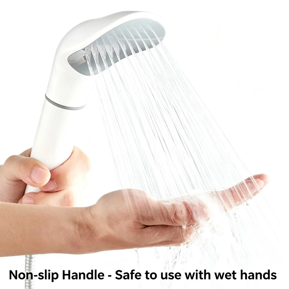 1 white Booster Shower Head with Filter Low Water Pressure Handheld Sprayer Bathroom Shower  for Home Bath Accessories Use