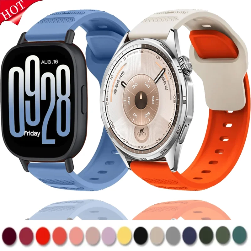 Sport-Silikonarmband für Redmi Watch 5 Active Huawei Watch GT4/5/6 Pro Armband Handgelenksband Redmi Watch 5 Lite Correa Zubehör