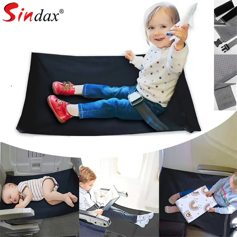 Kids Travel Airplane Bed Baby Pedals Bed Portable Foot Leg Rest Hammock Toddler Airplane Seat Extender Footrest Beds For Kids