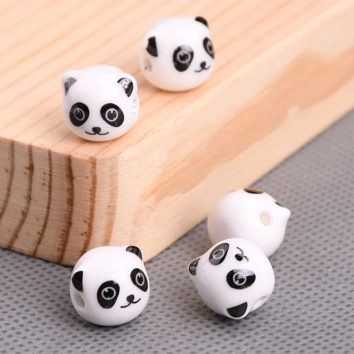 

10pcs Panda Head 11mm Handmade Ceramic Porcelain Loose Beads For Jewelry Making DIY Bracelet Findings