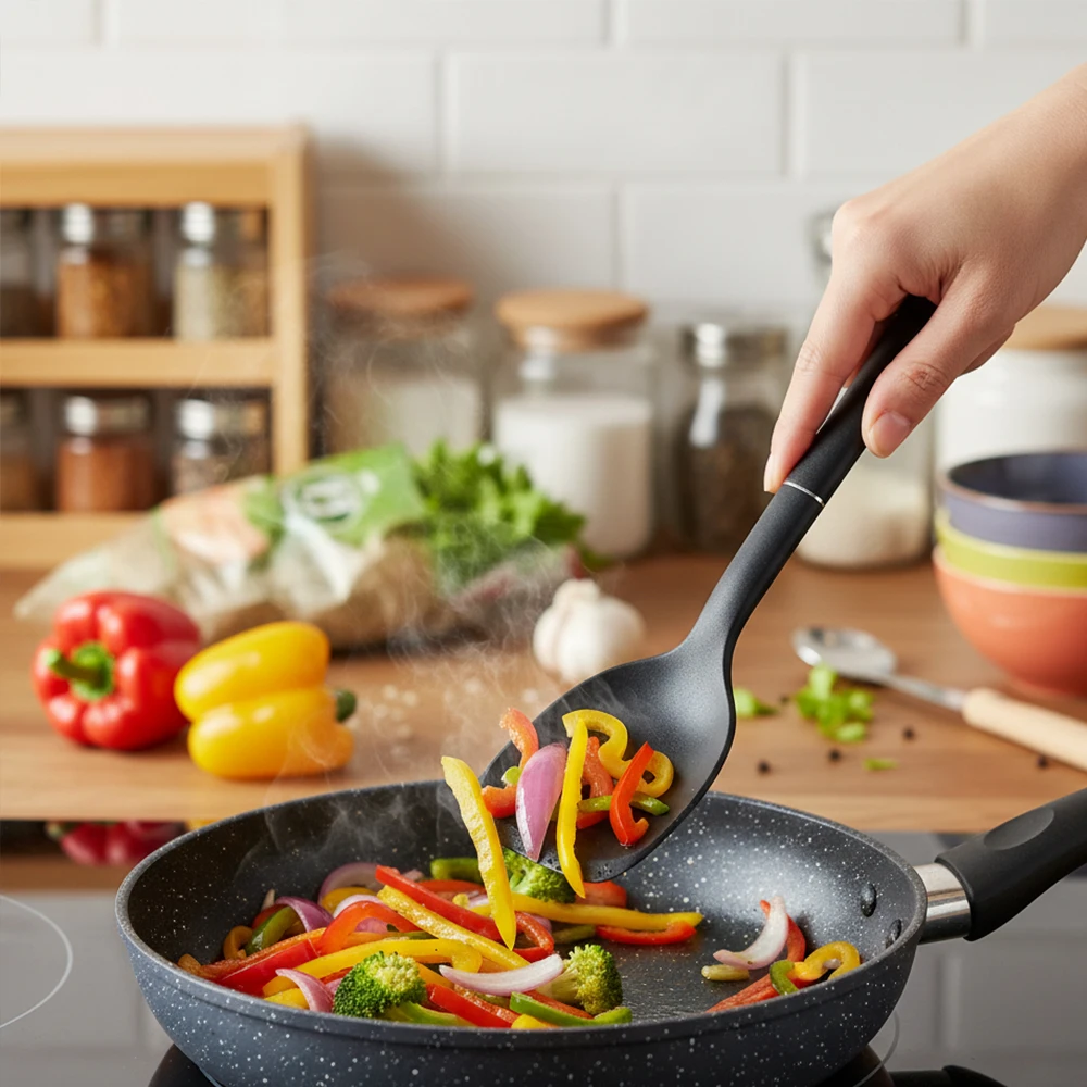 4-Piece Food Grade Silicone Spatula Set Non-Stick Cookware Heat Resistant Scraper & Turner Kit for Kitchen