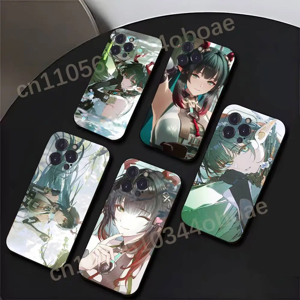 

A-Arknights Zhuang Fangyi Phone Case For iPhone 17,16,15,14,13,12,11,Pro,Max,Plus Soft Black Cover