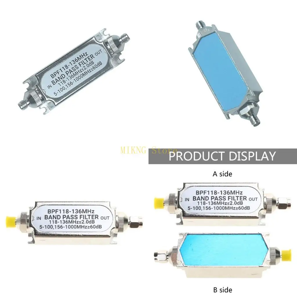 

Металлический полосовый фильтр BPF118-136 МГц 50OM SMA Band Pass Filter для полосы частоты воздуха лучшая продажа