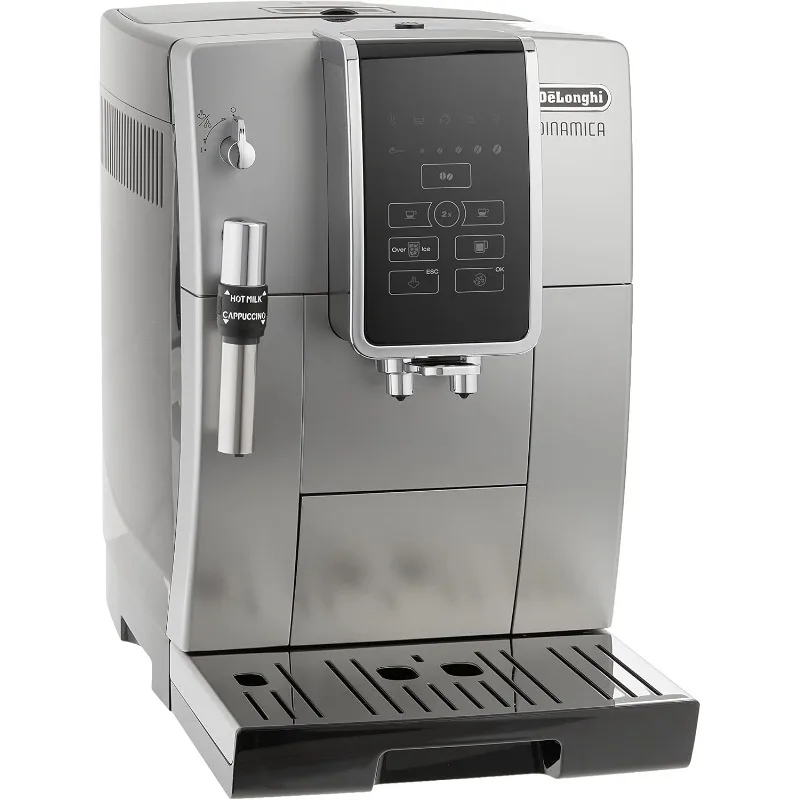 Christmas.America Dinamica Fully Automatic Coffee and Espresso Machine with Premium Adjustable Frother, Stainless Steel, ECAM350