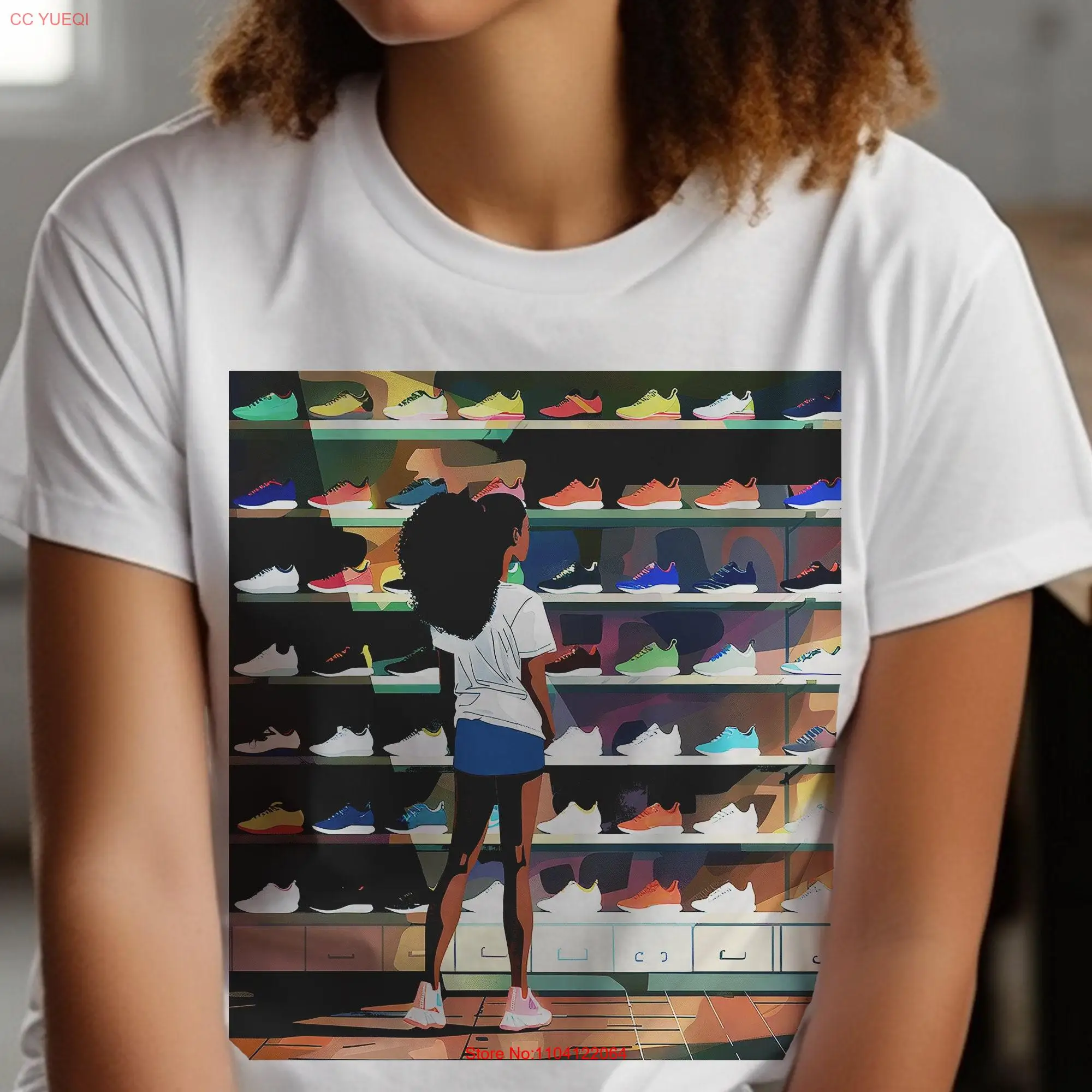 Black Girl Sneaker Store T Shirt African American Afro Woman Shoe Enthusiast Retail Therapy Brown Skin Footwear Fanatic