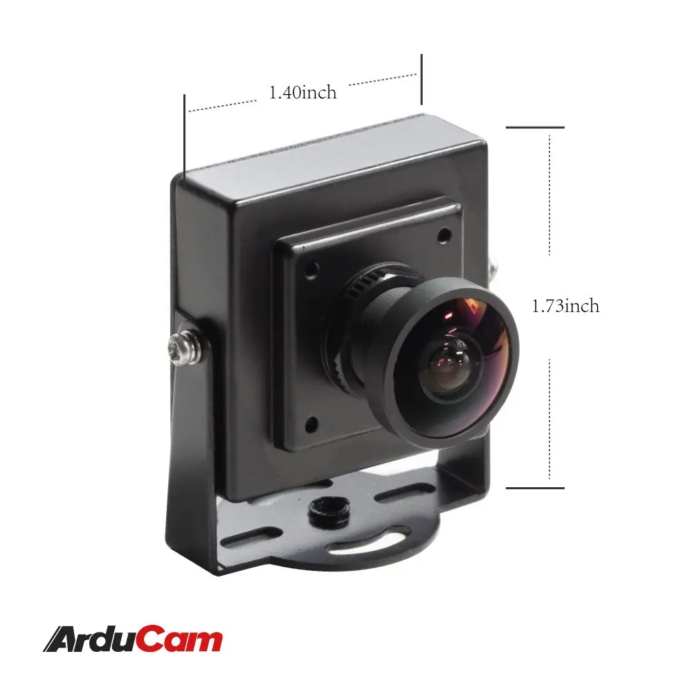 Arducam Fisheye USB-camera bij weinig licht met mini-metalen behuizing, 2MP 1080P IMX291 groothoek mini H.264 UVC-videocamerabord met Mi
