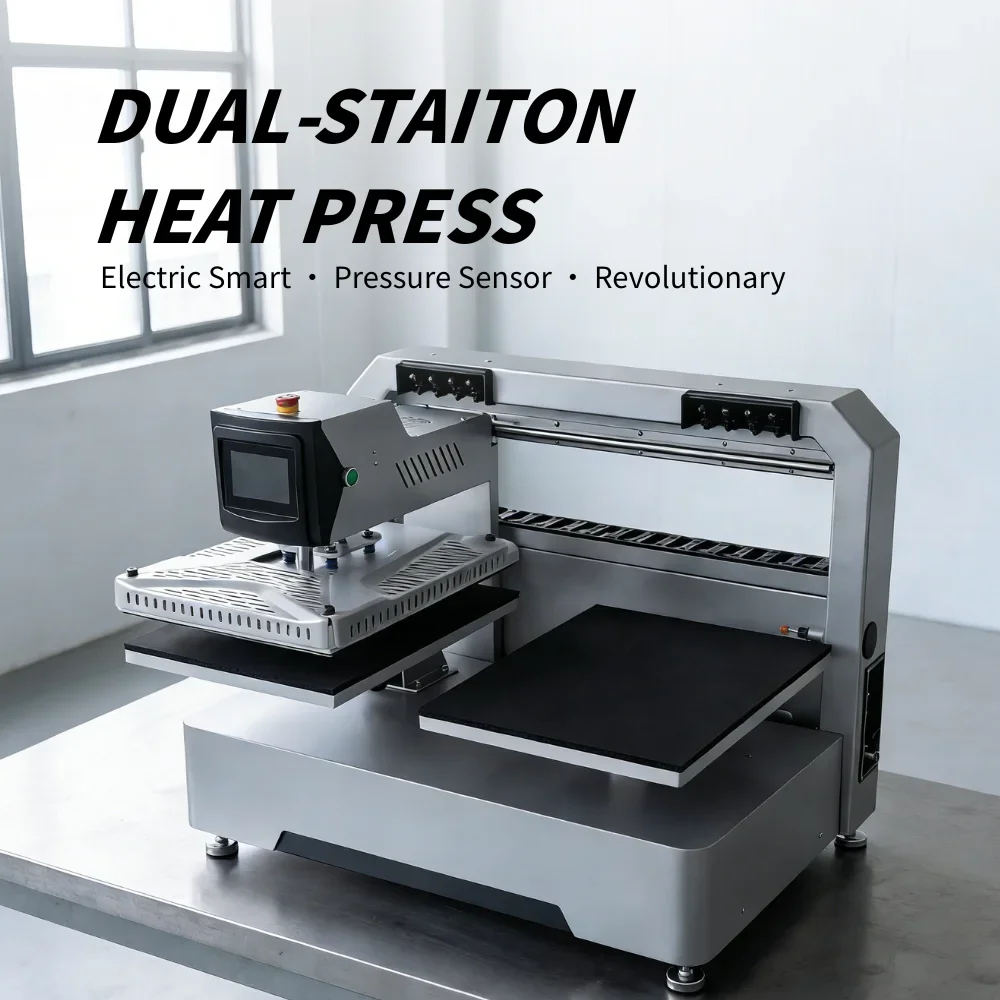 New Style 16x20 Electric Automatic Double Station Heat Press Machine for T-Shirt Sublimation Printing